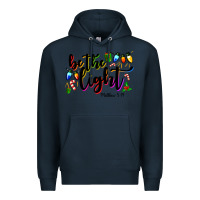 Navy be the light matthew 5 14 Premium Hoodie - MaliasSmallBusiness