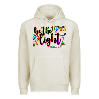 Oatmeal Heather be the light matthew 5 14 Premium Hoodie - MaliasSmallBusiness