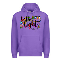 Purple be the light matthew 5 14 Premium Hoodie - MaliasSmallBusiness