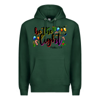 Sports Green be the light matthew 5 14 Premium Hoodie - MaliasSmallBusiness