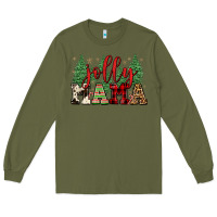 Army Green jolly mama Long Sleeve Tee - FaDigitalArtStudio