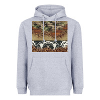Heather Grey cowhide leopard camouflage Heavyweight Hoodie - Jasminsmagicworld