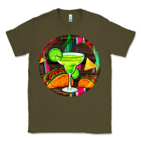 Army Green hispanic heritage month round earrings 2 Classic Tee - BundleAndBundleShop