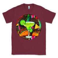 Burgundy hispanic heritage month round earrings 2 Classic Tee - BundleAndBundleShop