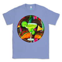Colony Blue hispanic heritage month round earrings 2 Classic Tee - BundleAndBundleShop