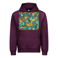 Honeycomb And Bees With Leopard Urban Hoodie | Teevron