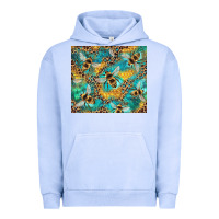 Pigment Grape Ice honeycomb and bees with leopard Urban Hoodie - Artiststas