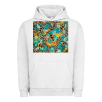 Pigment Lunar Rock honeycomb and bees with leopard Urban Hoodie - Artiststas