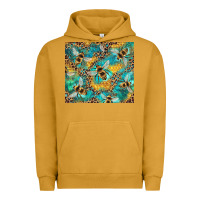 Pigment Peanut Butter honeycomb and bees with leopard Urban Hoodie - Artiststas