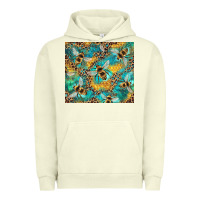 Pigment Pistachio honeycomb and bees with leopard Urban Hoodie - Artiststas