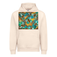 Sandshell honeycomb and bees with leopard Urban Hoodie - Artiststas