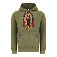 Vintage Olive Our Lady Of Guadalupe Vintage Hoodie - RanaPortraitStore