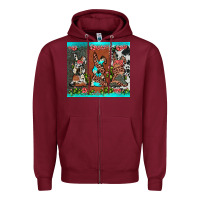 Burgundy easter bunny's leopard cowhide cactus Zipper Hoodie - JahusDesignShop