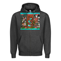 Charcoal Heather easter bunny's leopard cowhide cactus Zipper Hoodie - JahusDesignShop