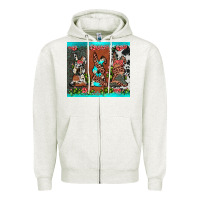 Oatmeal Heather easter bunny's leopard cowhide cactus Zipper Hoodie - JahusDesignShop