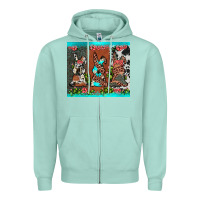 Seafoam easter bunny's leopard cowhide cactus Zipper Hoodie - JahusDesignShop