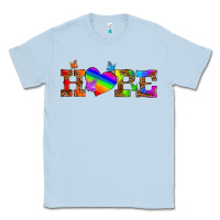 Dusty Blue lgbtq heart and hope Classic Tee - HRA Design Shop