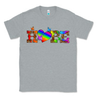 Heather Grey lgbtq heart and hope Classic Tee - HRA Design Shop