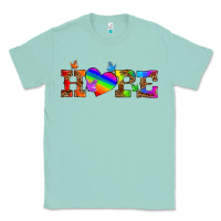 Seafoam lgbtq heart and hope Classic Tee - HRA Design Shop