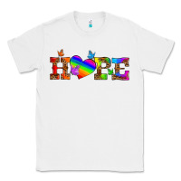 White lgbtq heart and hope Classic Tee - HRA Design Shop