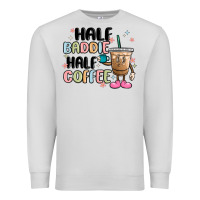 Dove Grey half baddie half coffee Premium Sweatshirt - MaliasSmallBusiness
