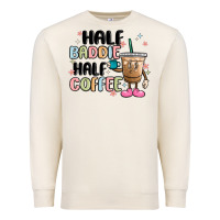 Sandshell half baddie half coffee Premium Sweatshirt - MaliasSmallBusiness