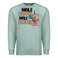 Seafoam half baddie half coffee Premium Sweatshirt - MaliasSmallBusiness