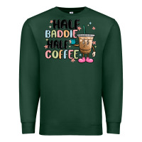 Sports Green half baddie half coffee Premium Sweatshirt - MaliasSmallBusiness