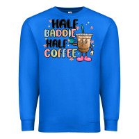 True Royal half baddie half coffee Premium Sweatshirt - MaliasSmallBusiness