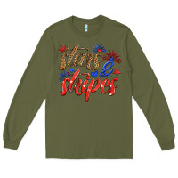 Army Green stars and stripes Long Sleeve Tee - HRA Design Shop