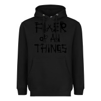 Black Fixer Of All Things Heavyweight Hoodie - LillyAllenDesigns