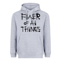 Heather Grey Fixer Of All Things Heavyweight Hoodie - LillyAllenDesigns