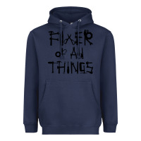 Navy Fixer Of All Things Heavyweight Hoodie - LillyAllenDesigns