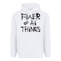 White Fixer Of All Things Heavyweight Hoodie - LillyAllenDesigns