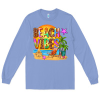 Colony Blue beach vibes Long Sleeve Tee - AdoDesignShop