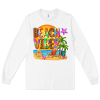 White beach vibes Long Sleeve Tee - AdoDesignShop