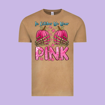 In October We Wear Pink Vintage Tee Designed By Zillion Design Studio