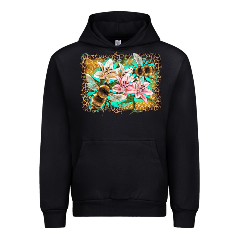 Bees And Lilies With Leopard Urban Hoodie by Artiststas | Teevron