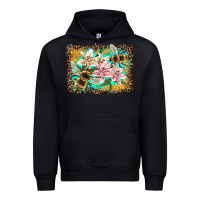 Black bees and lilies with leopard Urban Hoodie - Artiststas