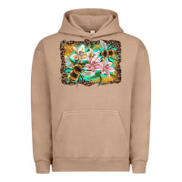 Pigment Burro bees and lilies with leopard Urban Hoodie - Artiststas