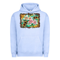 Pigment Grape Ice bees and lilies with leopard Urban Hoodie - Artiststas