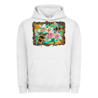 Pigment Lunar Rock bees and lilies with leopard Urban Hoodie - Artiststas