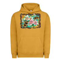 Pigment Peanut Butter bees and lilies with leopard Urban Hoodie - Artiststas