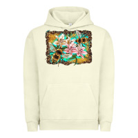 Pigment Pistachio bees and lilies with leopard Urban Hoodie - Artiststas