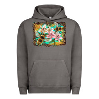 Pigment Tornado bees and lilies with leopard Urban Hoodie - Artiststas