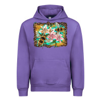 Tulip bees and lilies with leopard Urban Hoodie - Artiststas