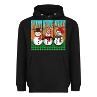Black christmas snovman Heavyweight Hoodie - BarkalooDesign