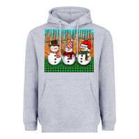 Heather Grey christmas snovman Heavyweight Hoodie - BarkalooDesign