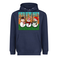 Navy christmas snovman Heavyweight Hoodie - BarkalooDesign