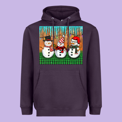 Christmas Snovman Heavyweight Hoodie Designed By Barkaloodesign